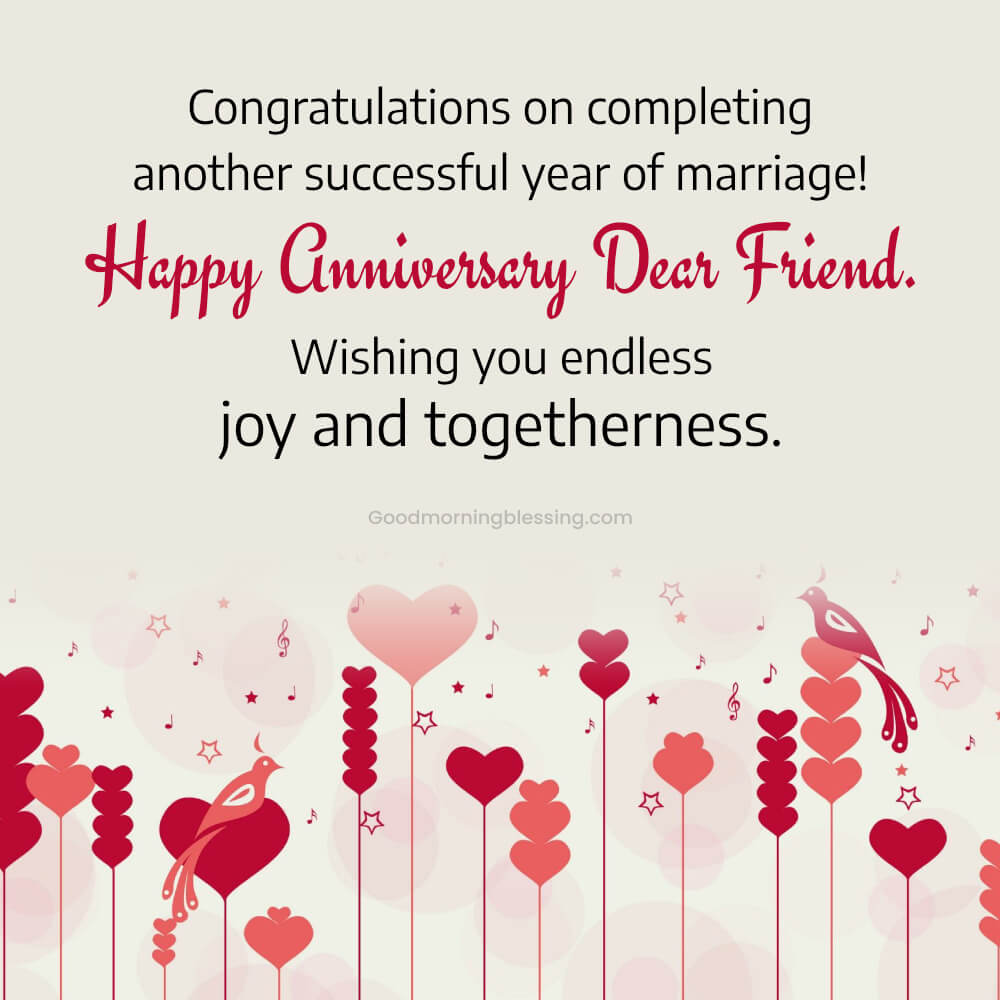Anniversary Greetings For Friend