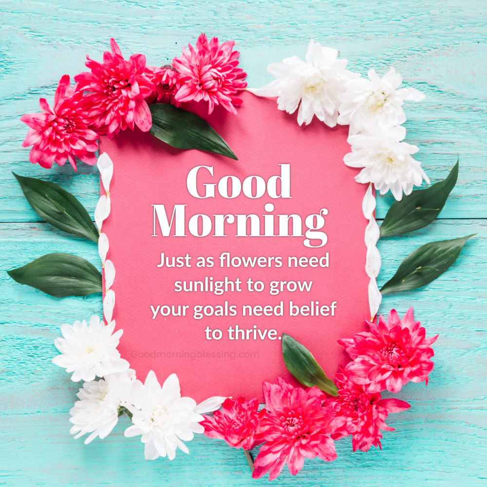 Encouraging Good Morning Quotes With Flowers
