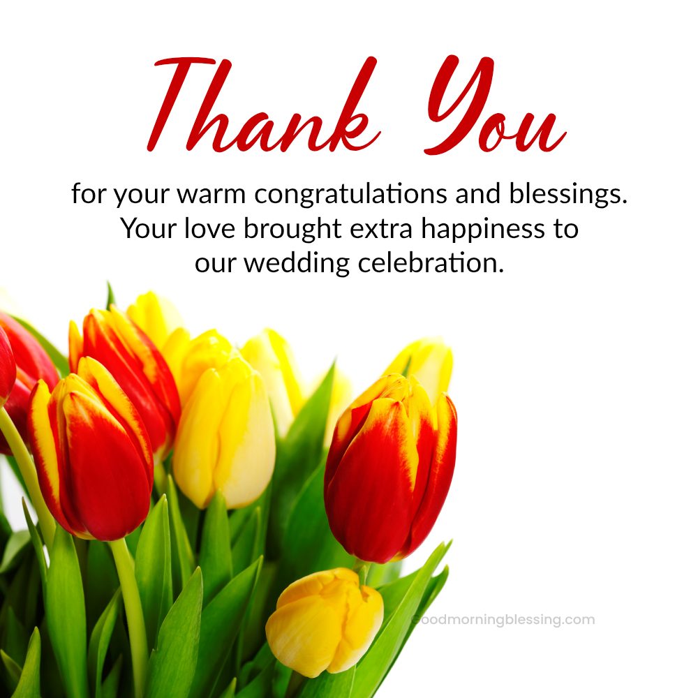 Short Thank You Wishes For Wedding Congratulations