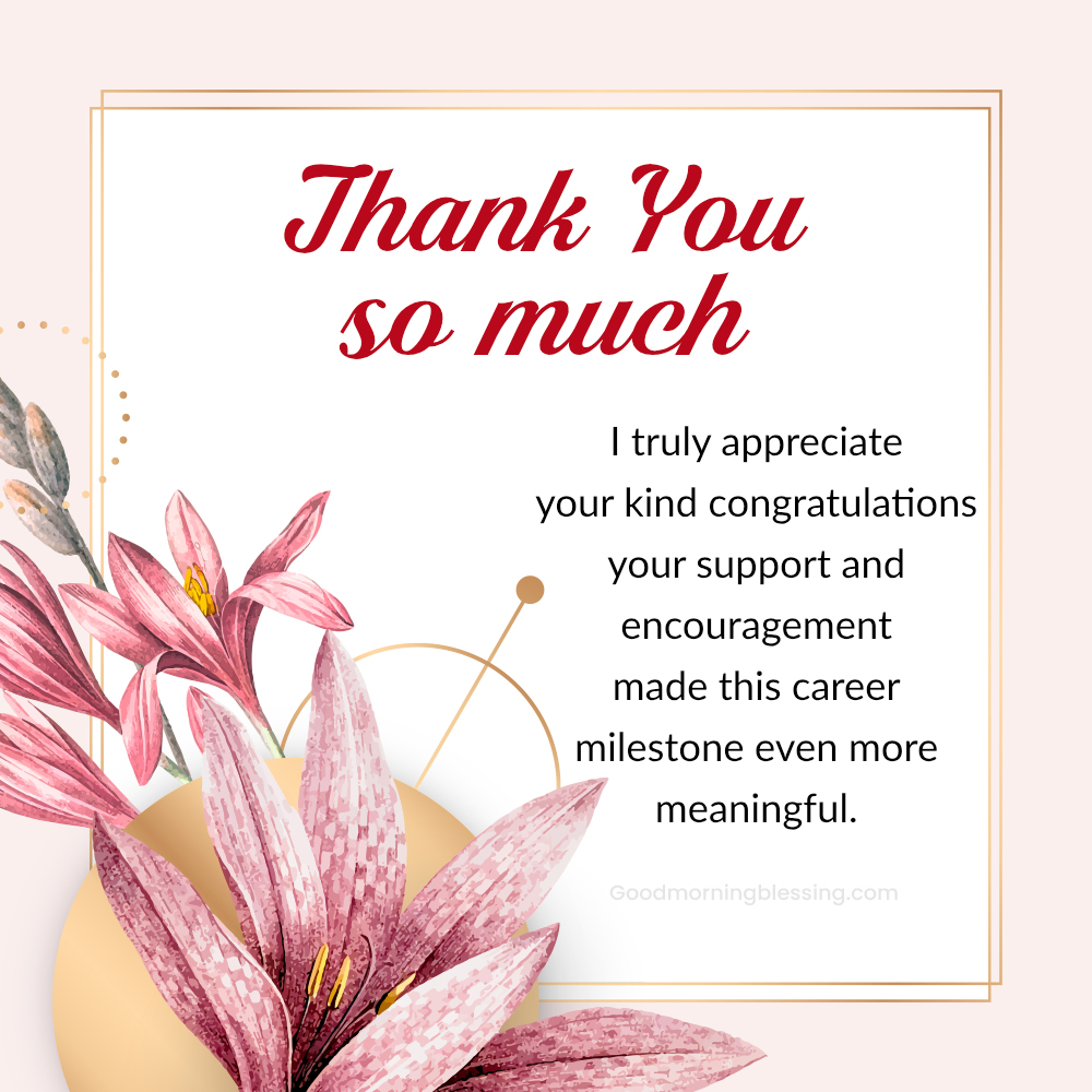 Thank You Message For Job Promotion
