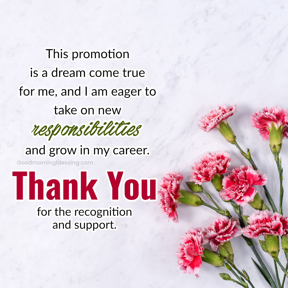 Thank You Wishes For Promotion Congratulations