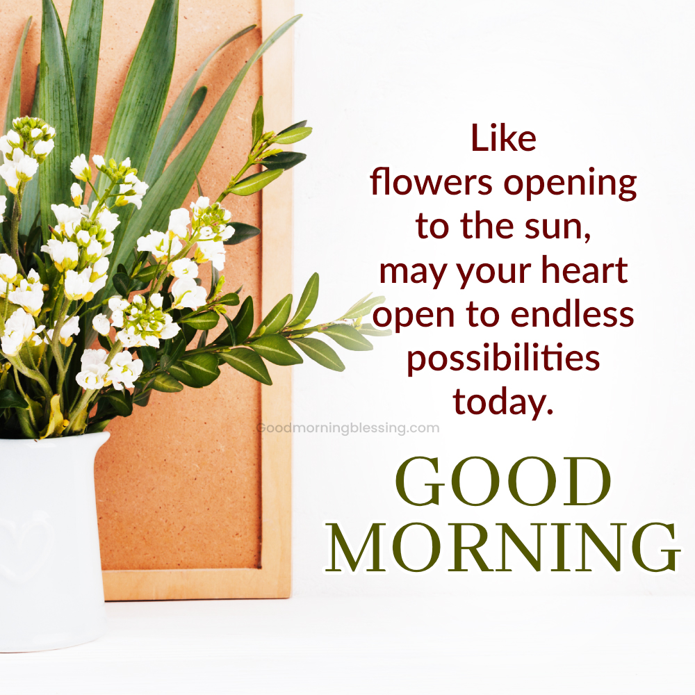 Uplifting Good Morning Wishes With Flowers