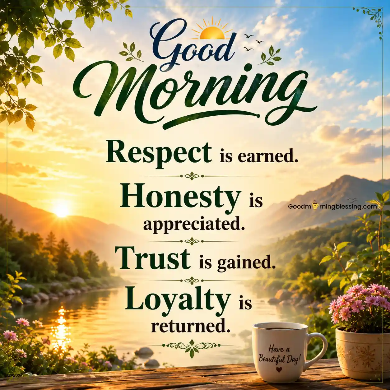Good Morning Life Quotes With Sunrise