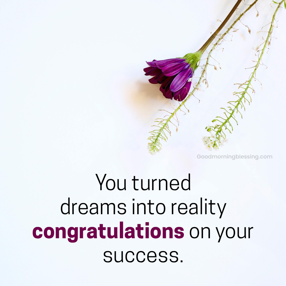 Message For Congratulations For Success