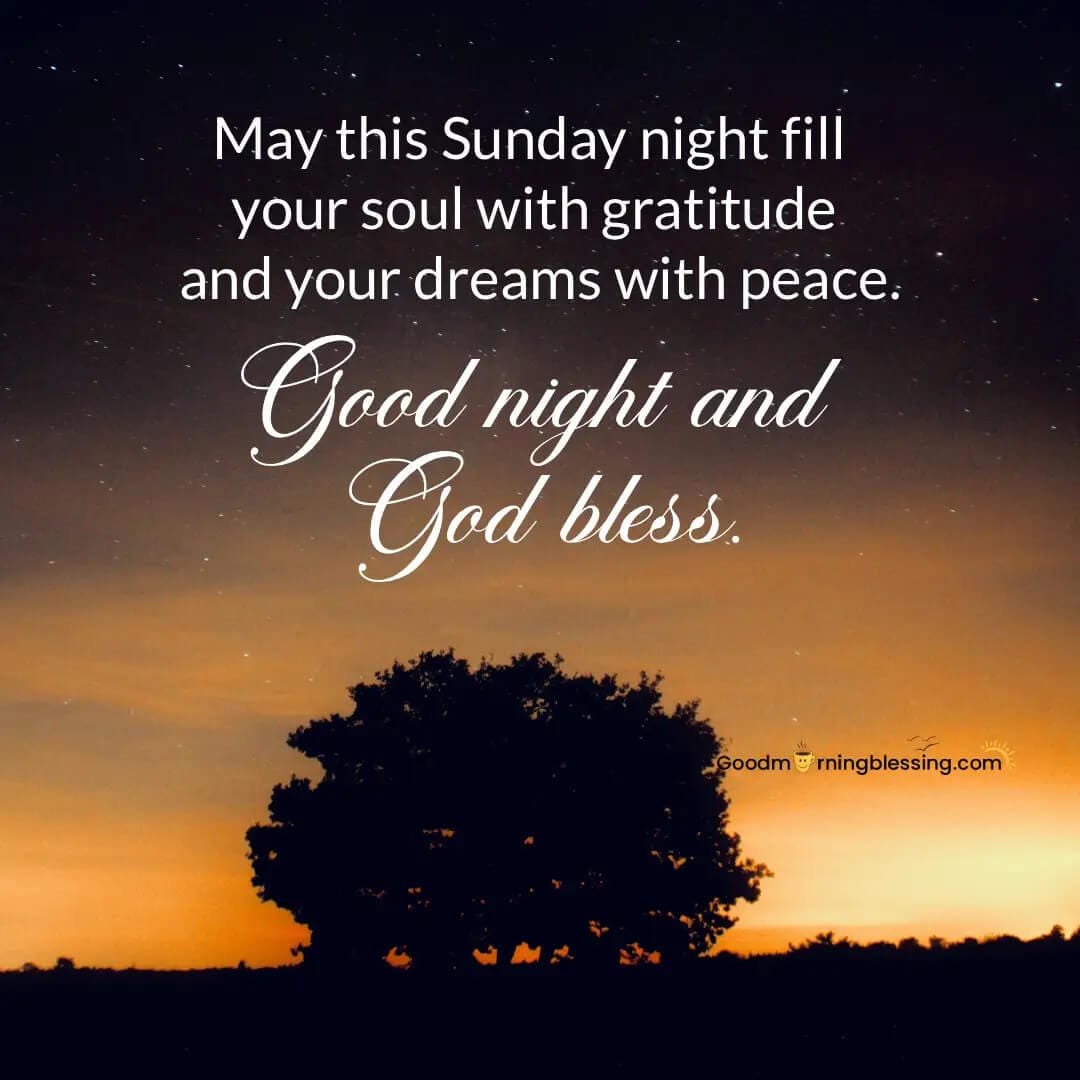 Good Night Sunday Blessings