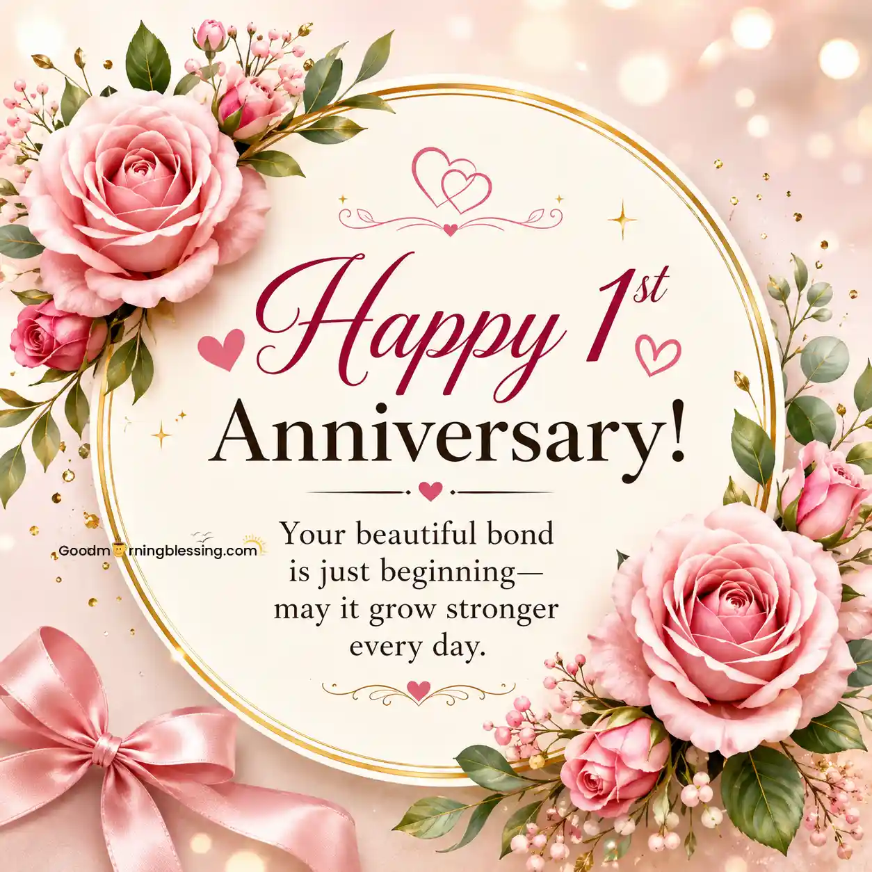 Happy 1st Anniversary Card