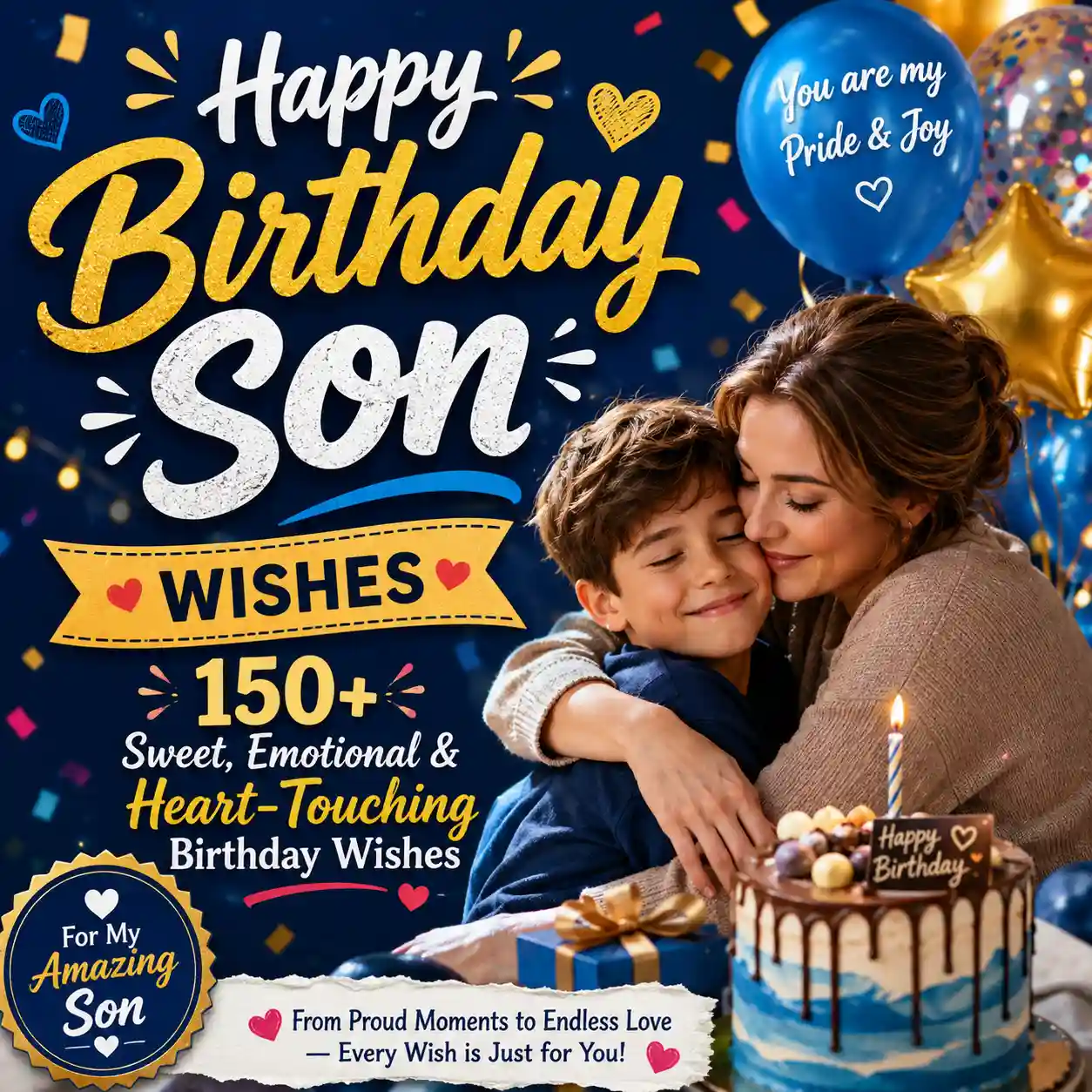 Happy Birthday Son Wishes 150+ Sweet, Emotional & Heart Touching Birthday Wishes