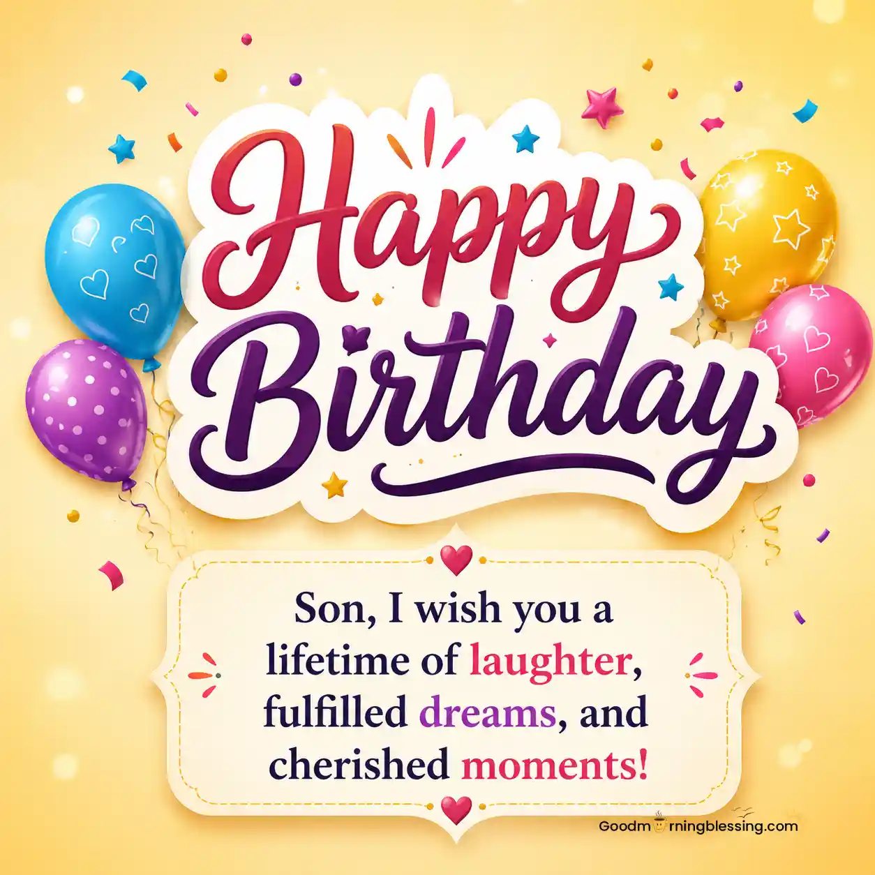 Birthday Wishes For Son Images