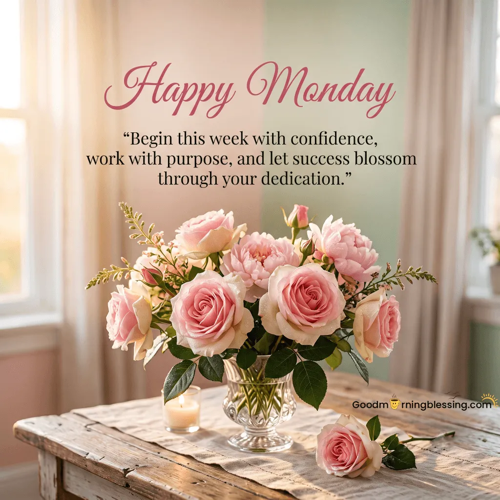 Good Morning Happy Monday Flowers