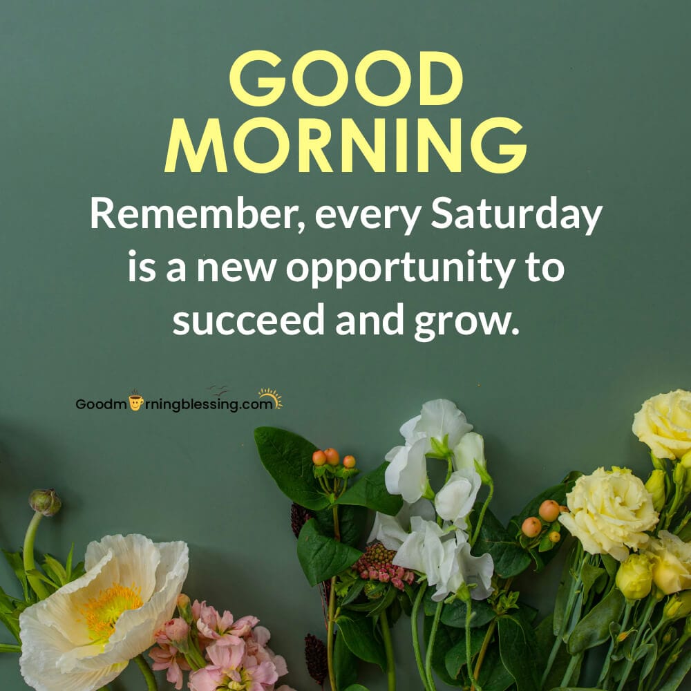Beautiful Good Morning Saturday Blessings Pic Download