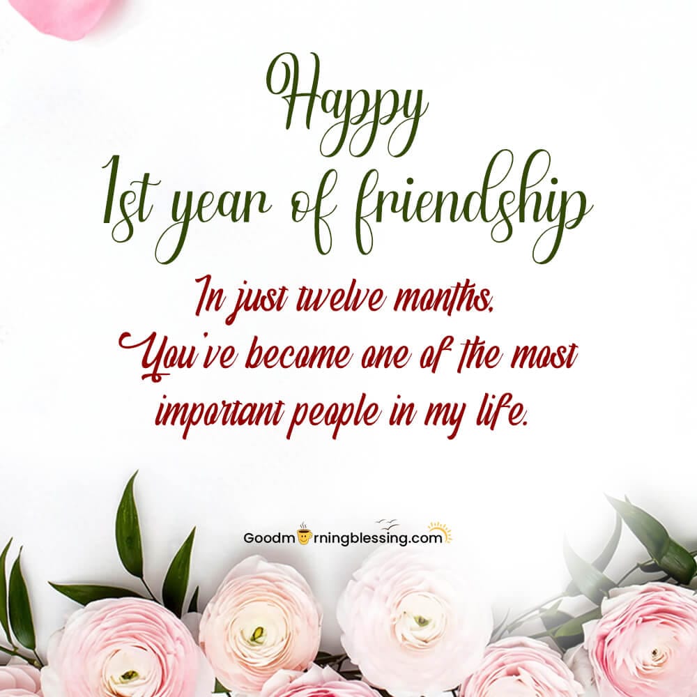 1st Friendship Anniversary Wishes And Quotes
