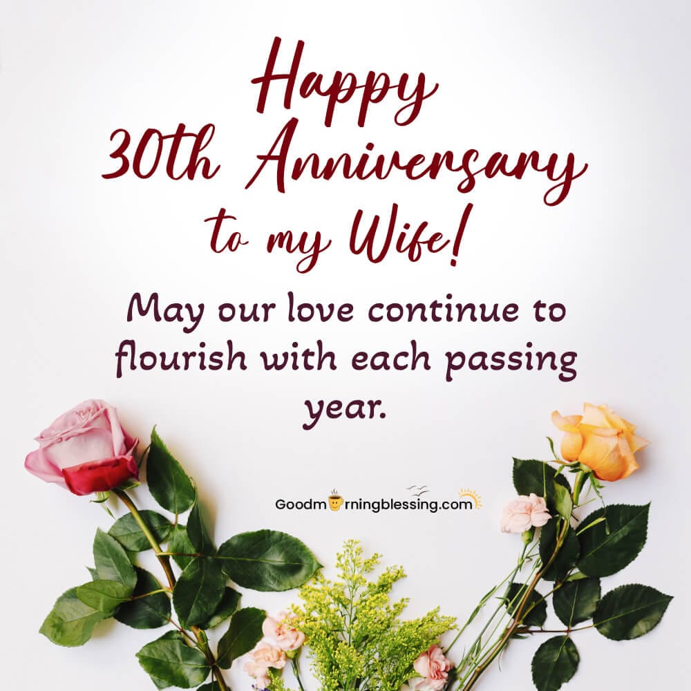 30th Anniversary Wishes For Wife
