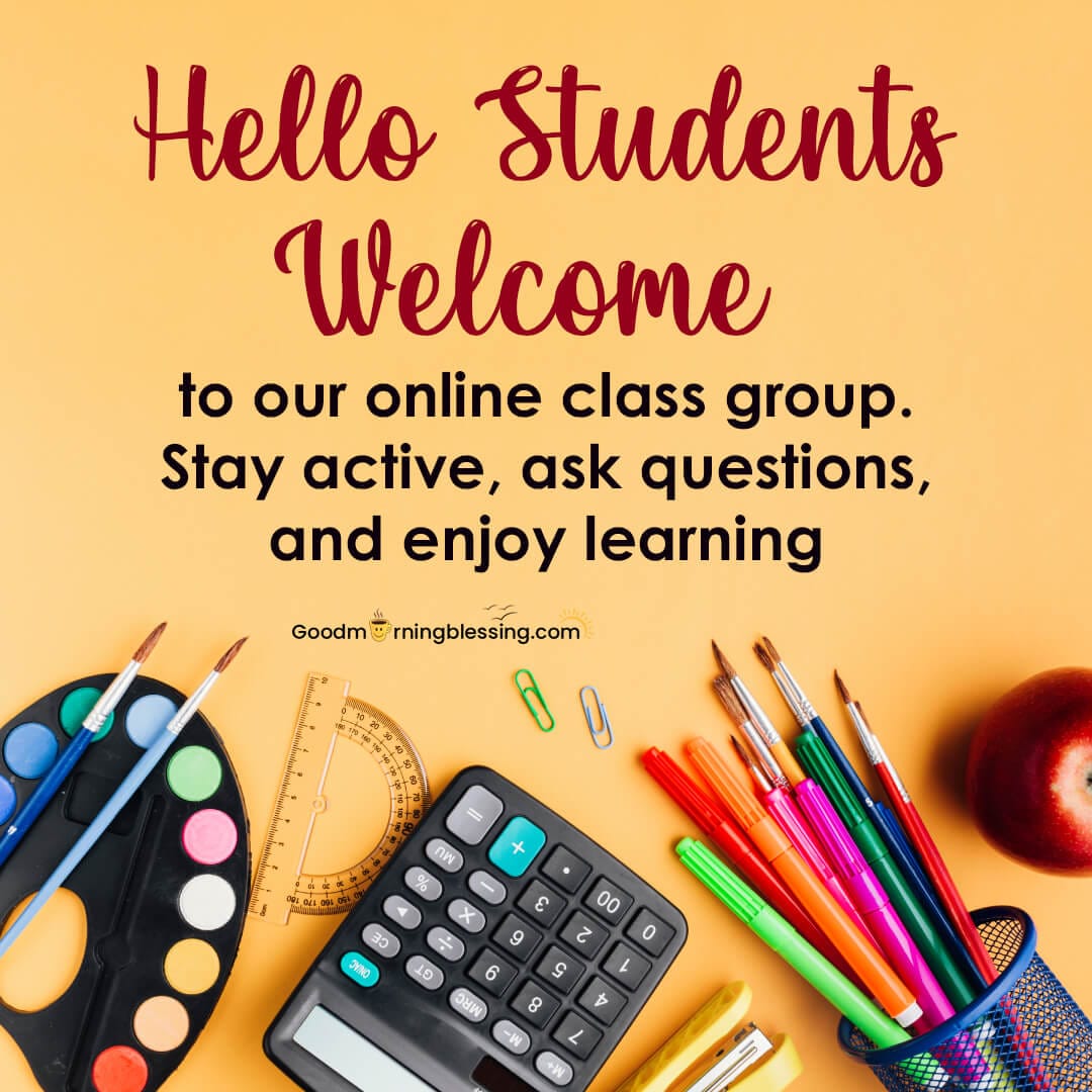 Welcome Message For Students In Whatsapp Group Online Class