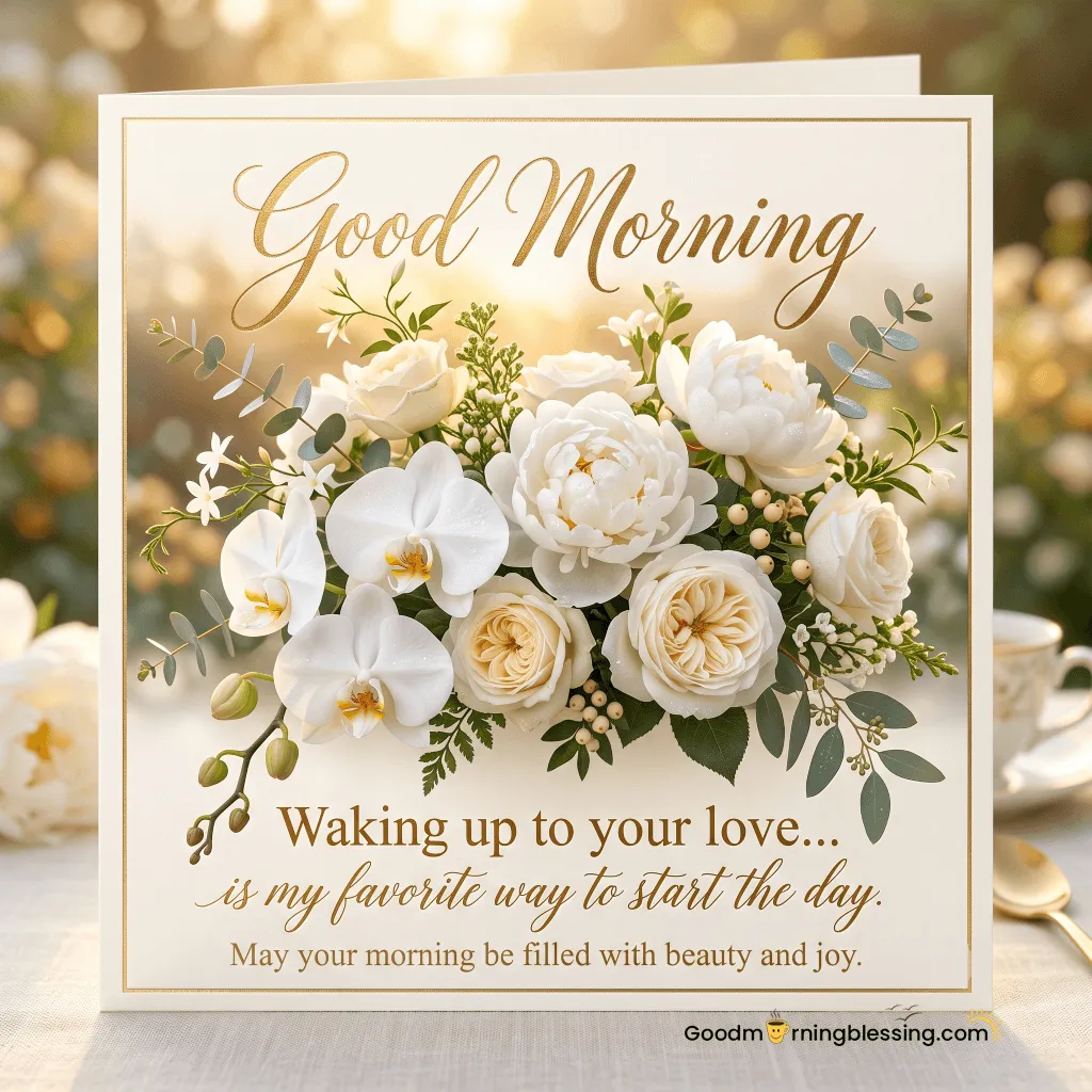 Love Romantic Good Morning Flowers