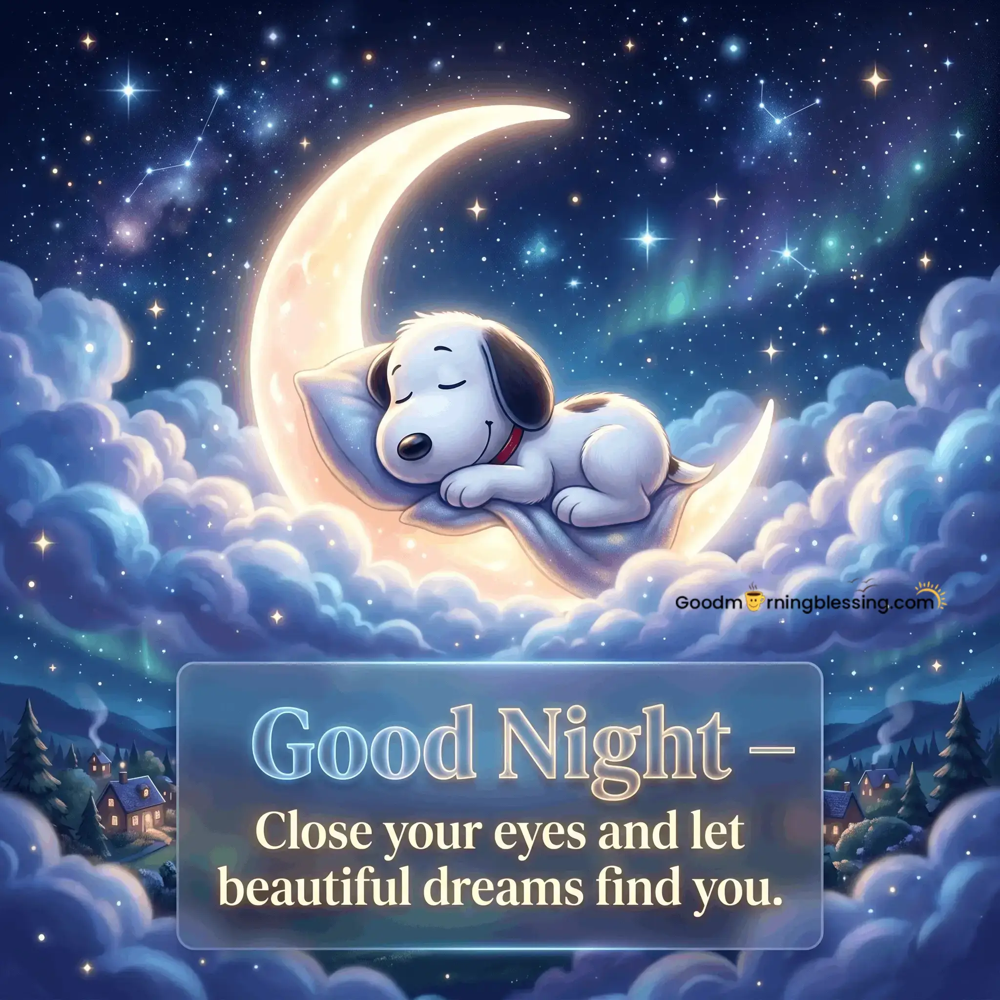 Sweet Dreams Good Night Snoopy Gif