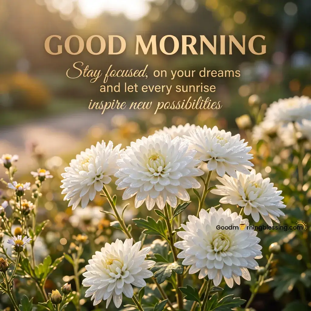 Beautiful White Flower Good Morning Greetings