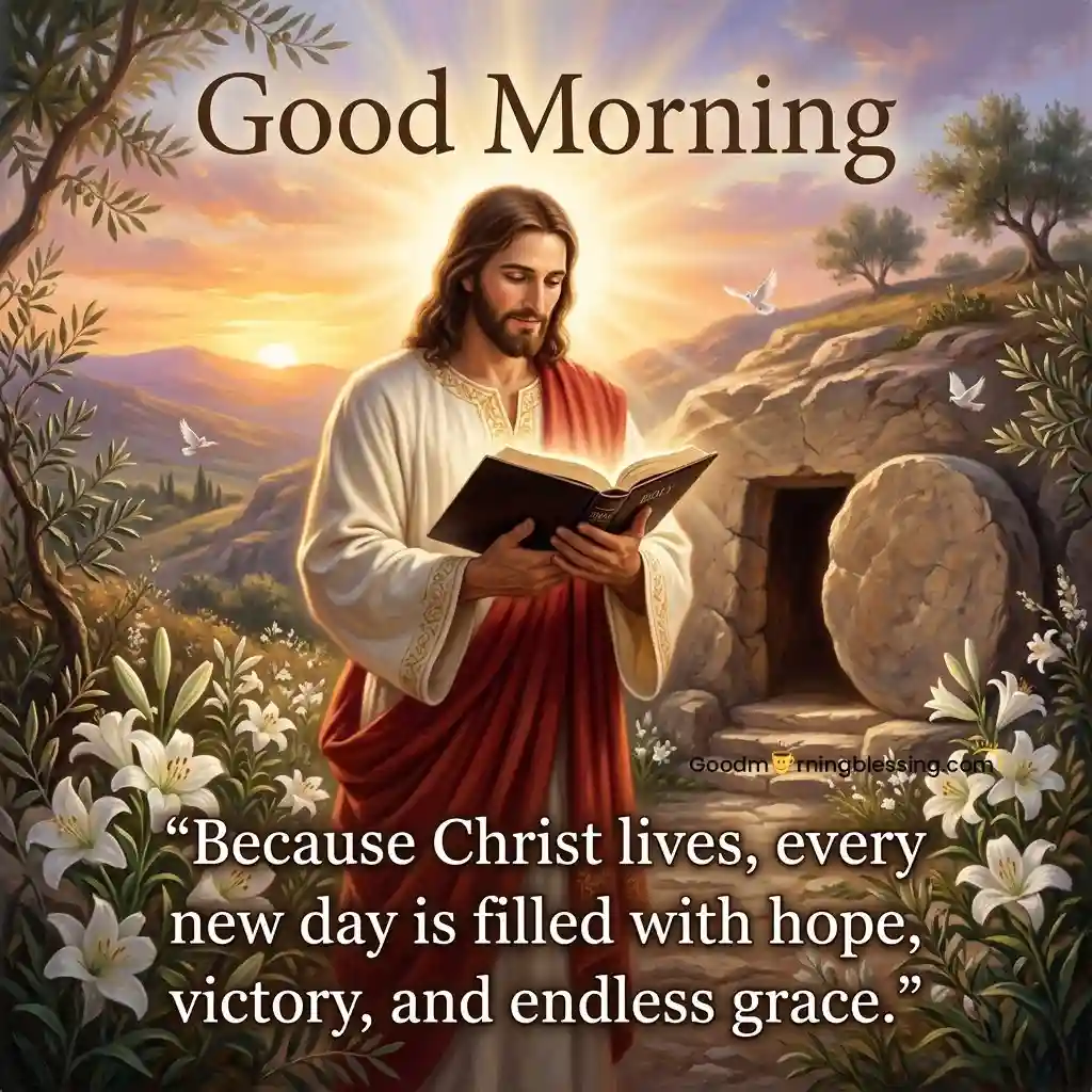 Jesus Sunrise Blessing Image