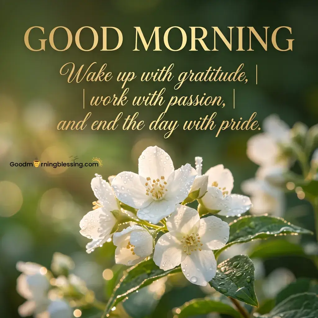 White Flower Morning Blessings Images