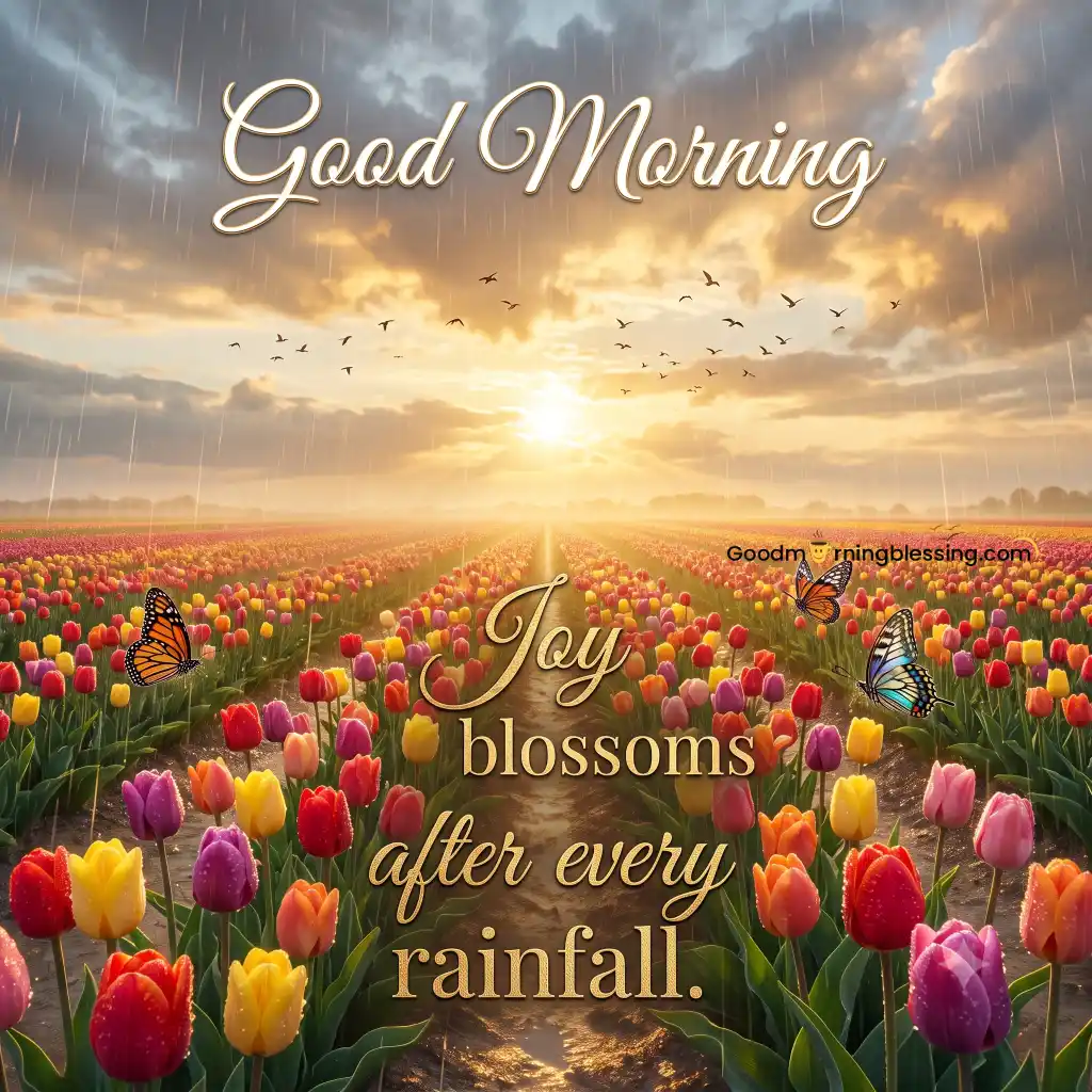 Flower Good Morning Rainy Day