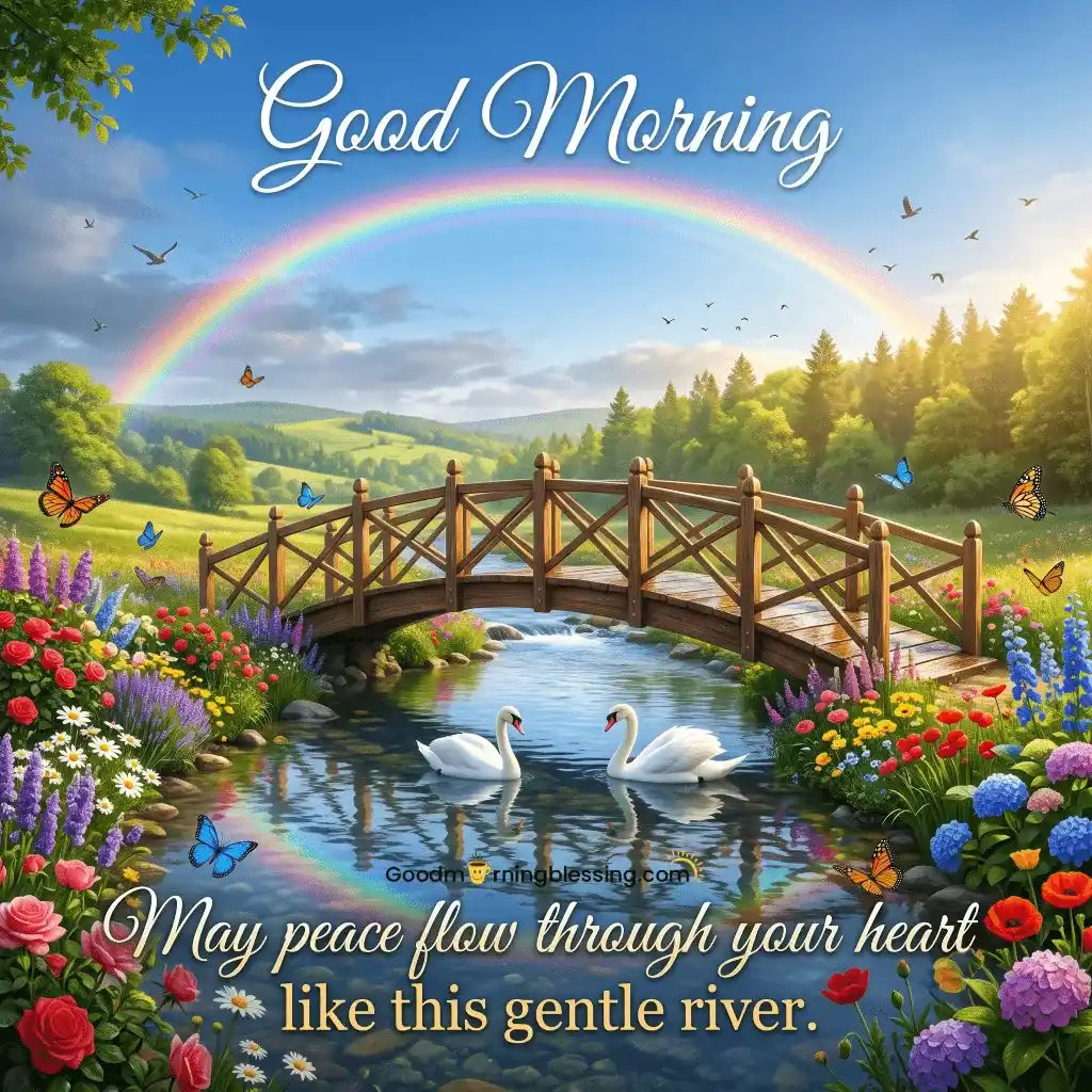Good Morning Rainbow Images With Butterflies