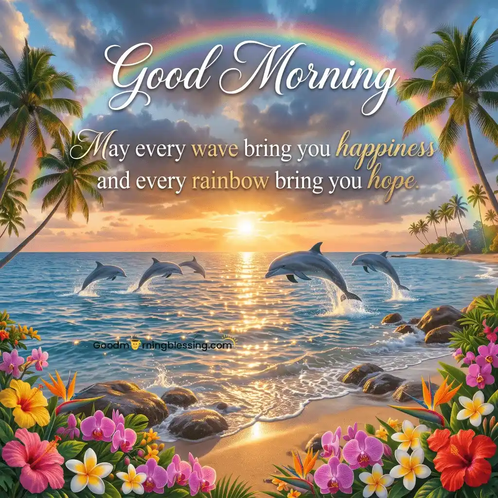 Good Morning Rainbow Wishes Images