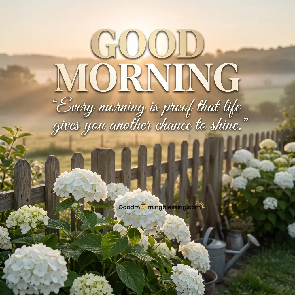 Romantic Good Morning White Flowers