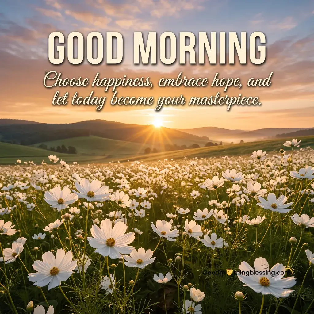 Sweet Beautiful Good Morning White Flowers