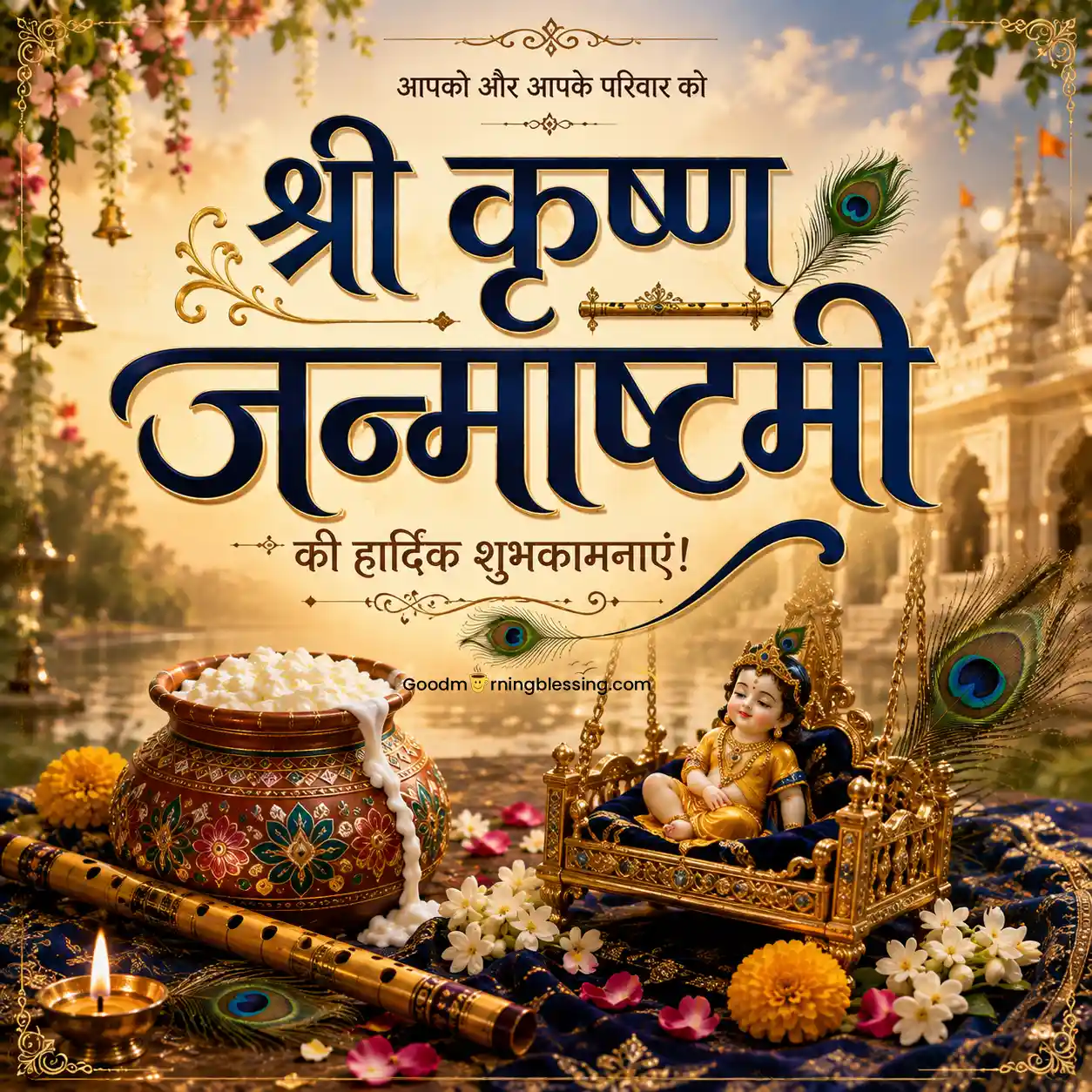 Birthday Wishes With Krishna Blessings In Hindi