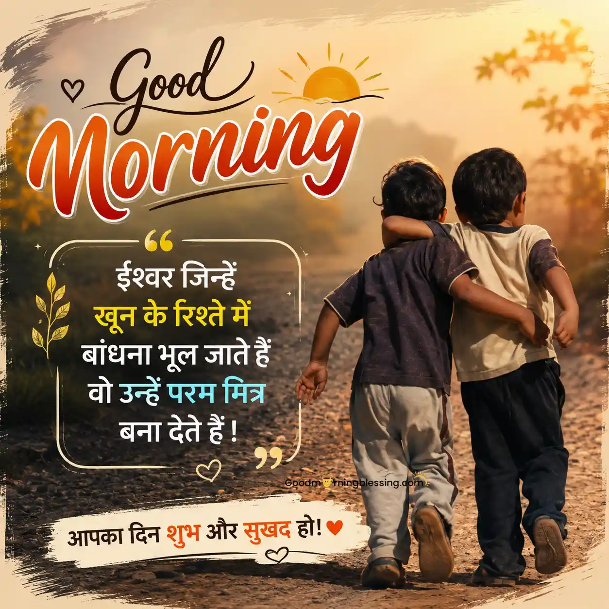Good Morning Friend Blessings Hindi