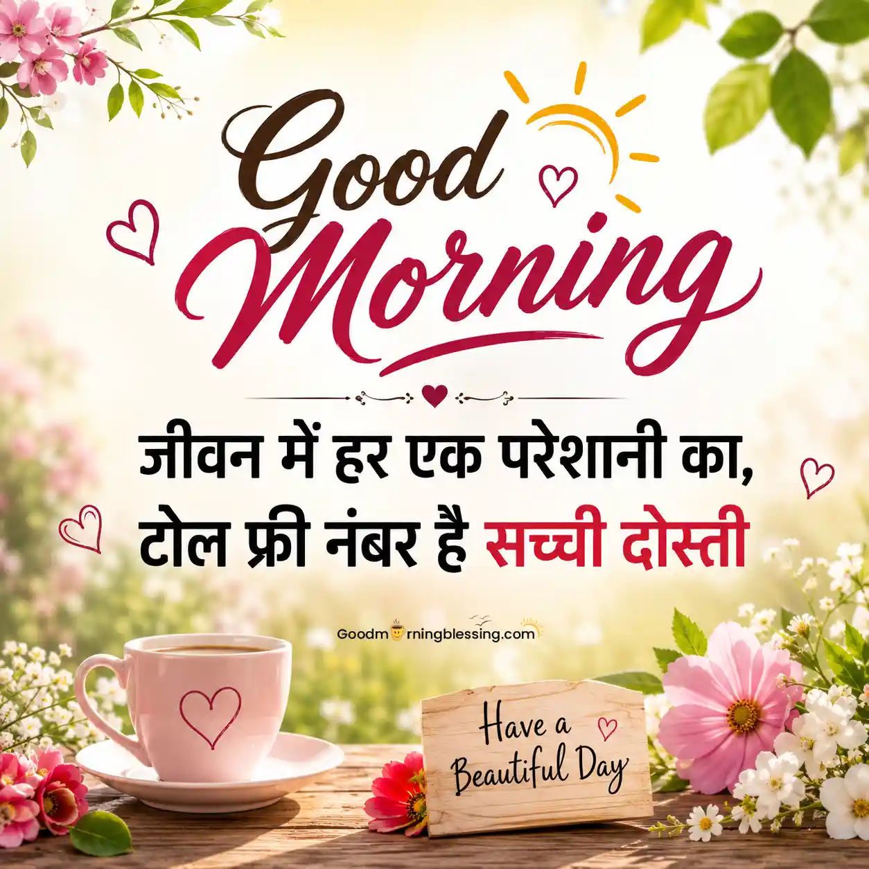 Good Morning Friend Greetings Hindi