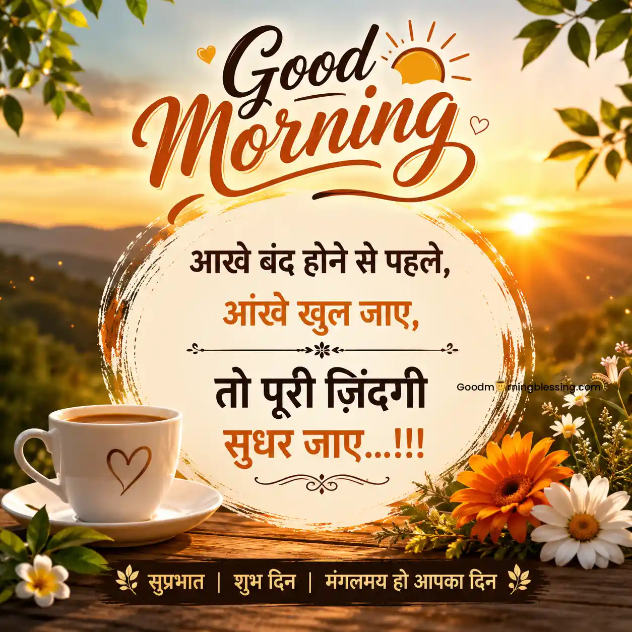 Romantic Good Morning Sms In Hindi Images