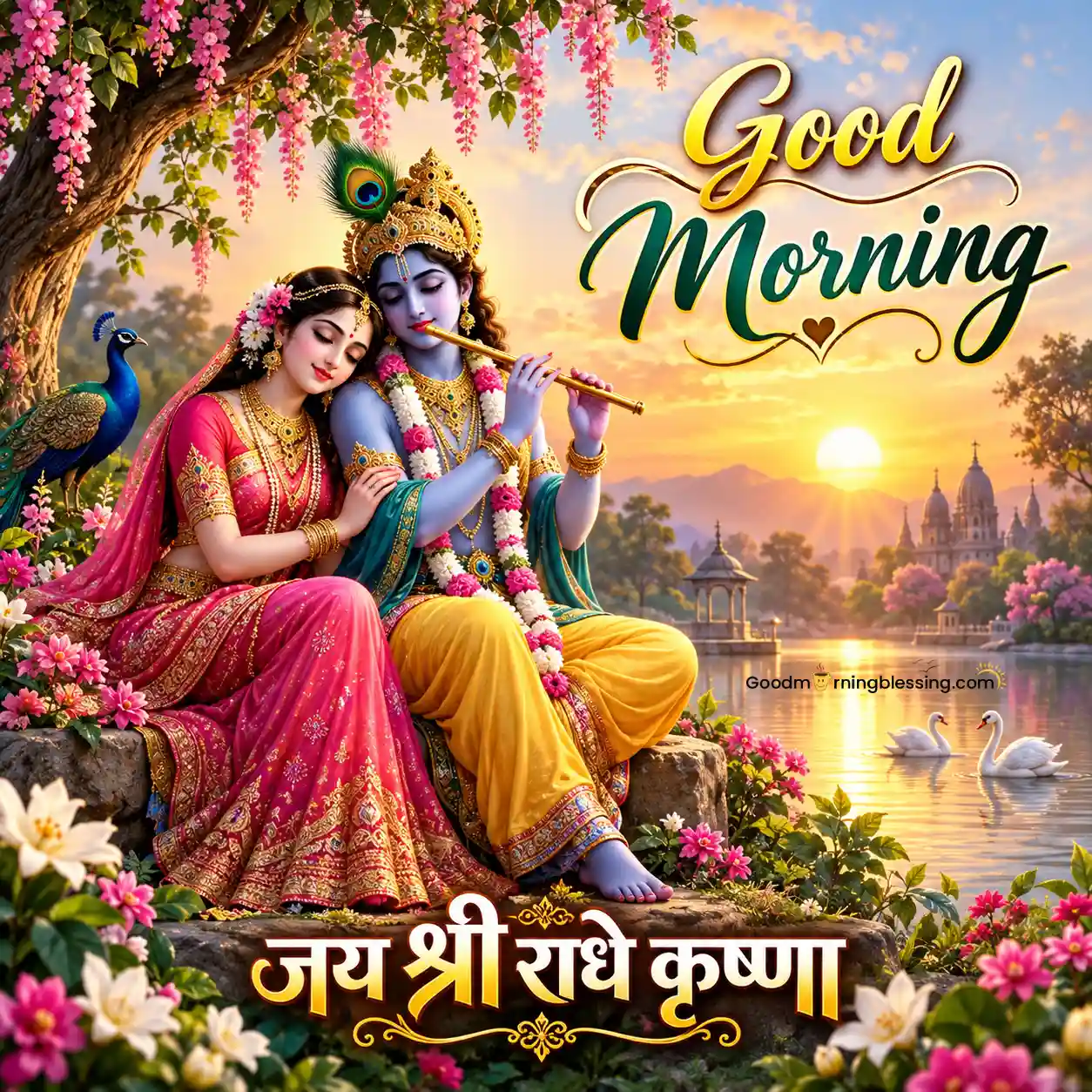 Beautiful Sri Krishna Good Morning Image
