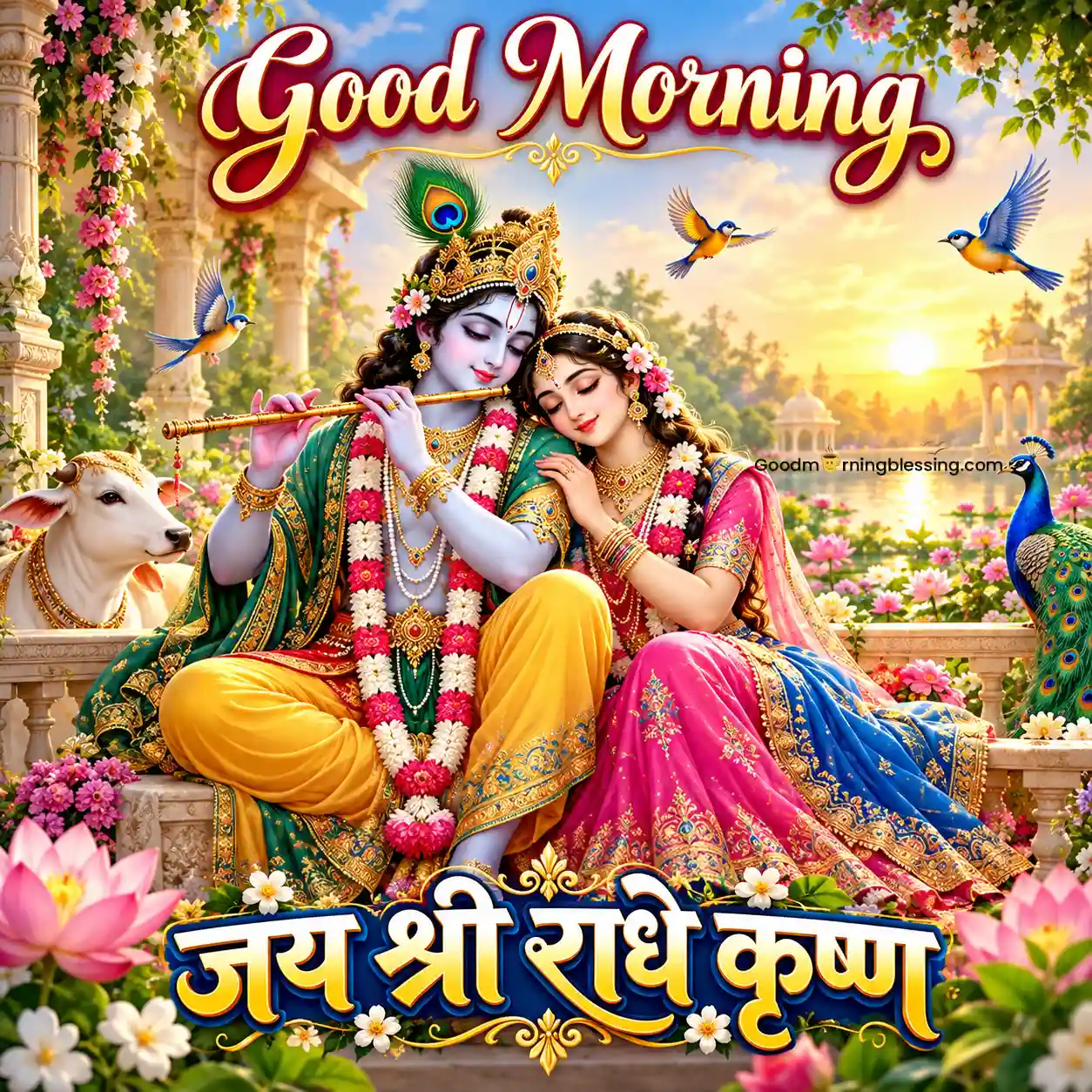 Beautiful Sri Krishna Good Morning Photo