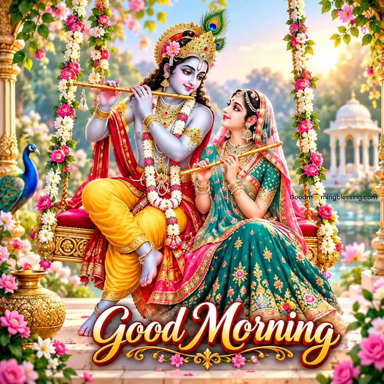 Good Morning Jai Shri Krishna Beautiful Image