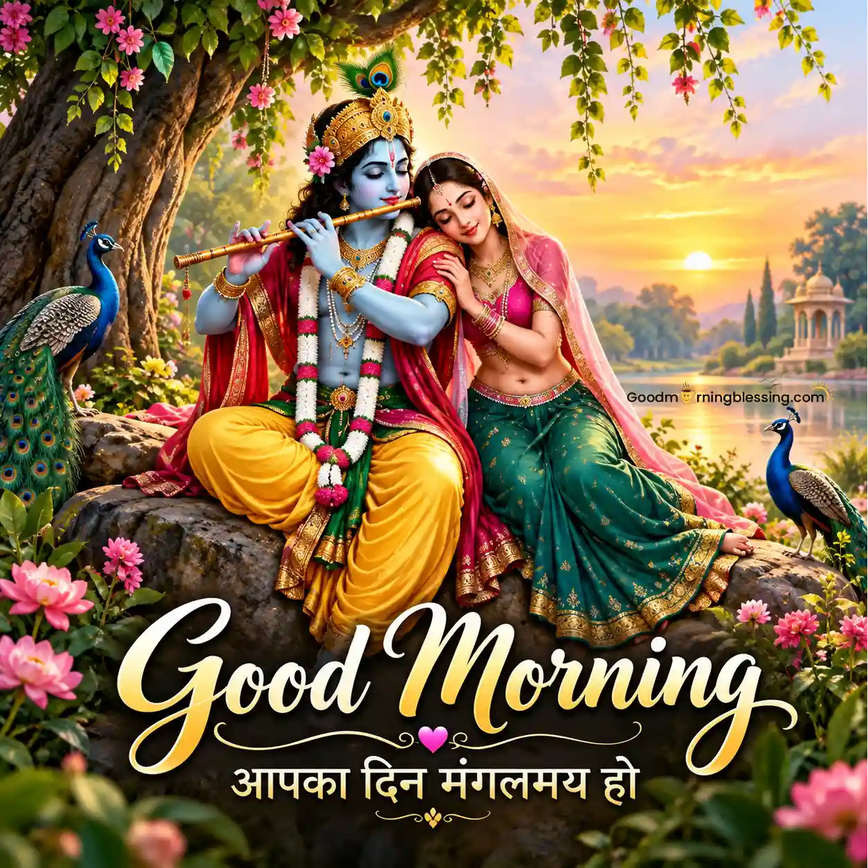 Good Morning Krishna Ji Wonderful Photo