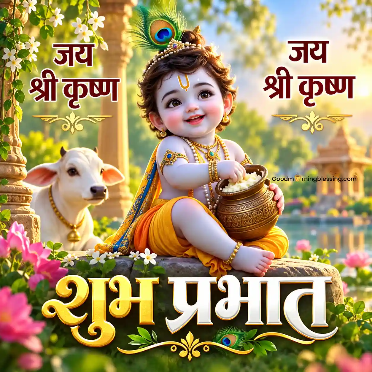 Krishna Good Morning Radhe Radhe