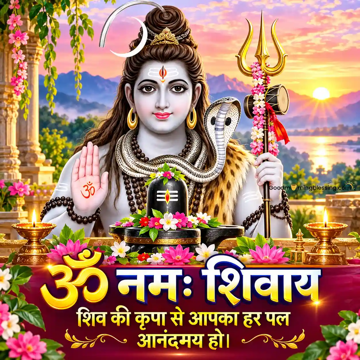 Om Namah Shivay Good Morning Hindi Image