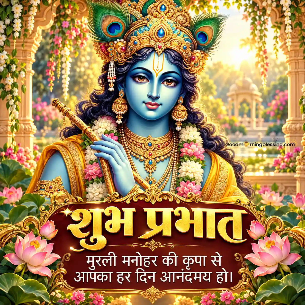 Beautiful Jai Shree Krishna Good Morning Images