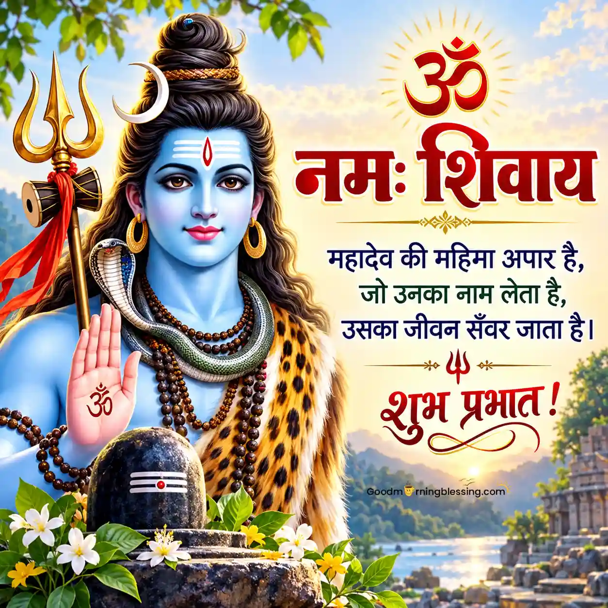 Beautiful Om Namah Shivay Good Morning