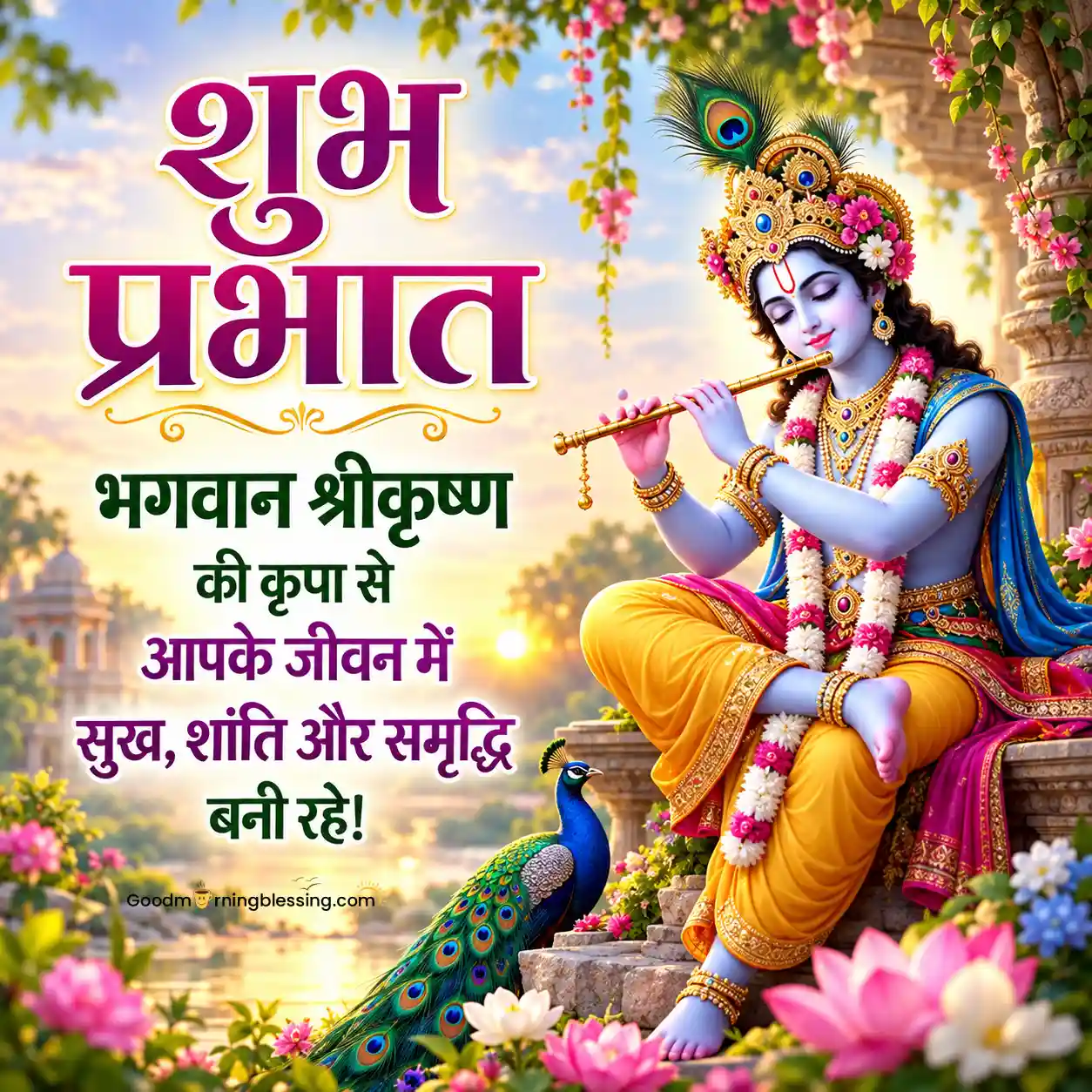Good Morning Krishna Images For Whatsapp