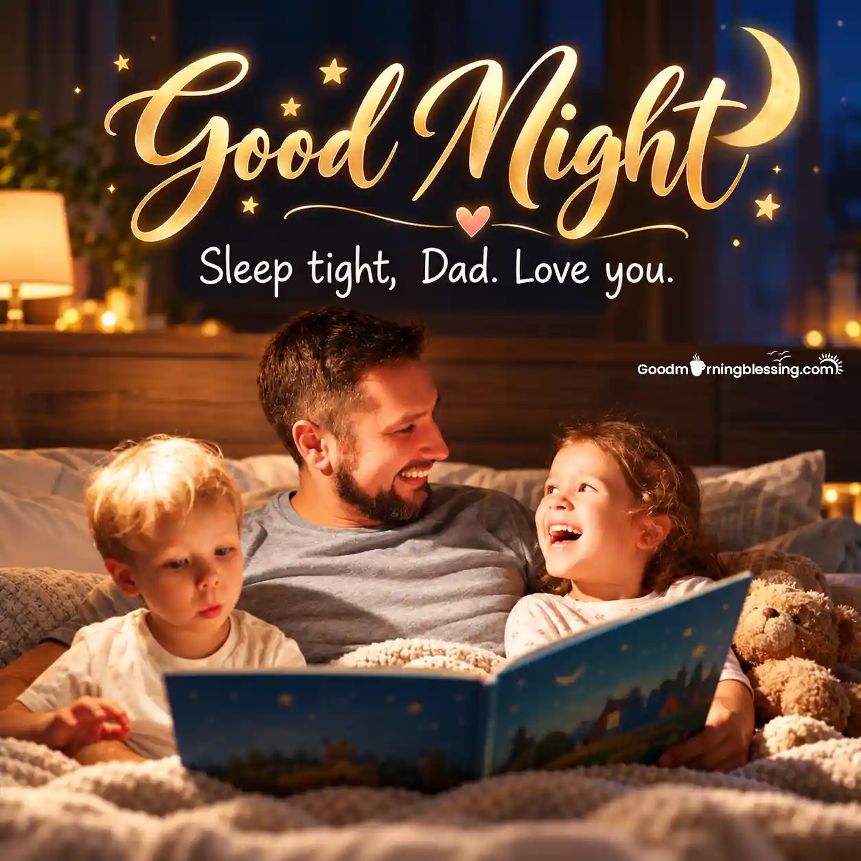 Good Night Daddy Sweet Dreams With His Child