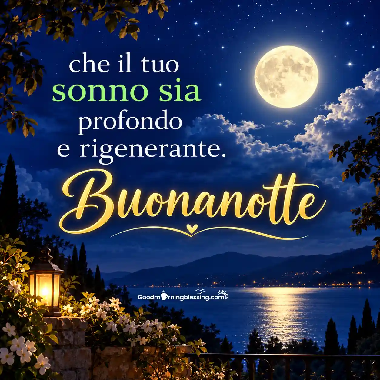 Good Night Italian Gif With Hut