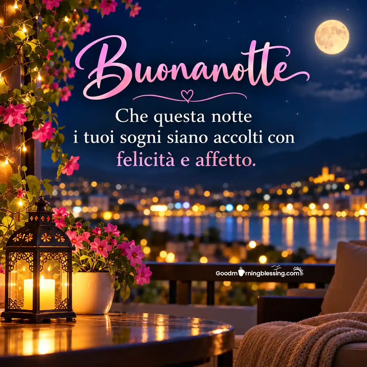 Good Night May Your Dreams Be As Beautiful With Lily Flowers Italian Pic