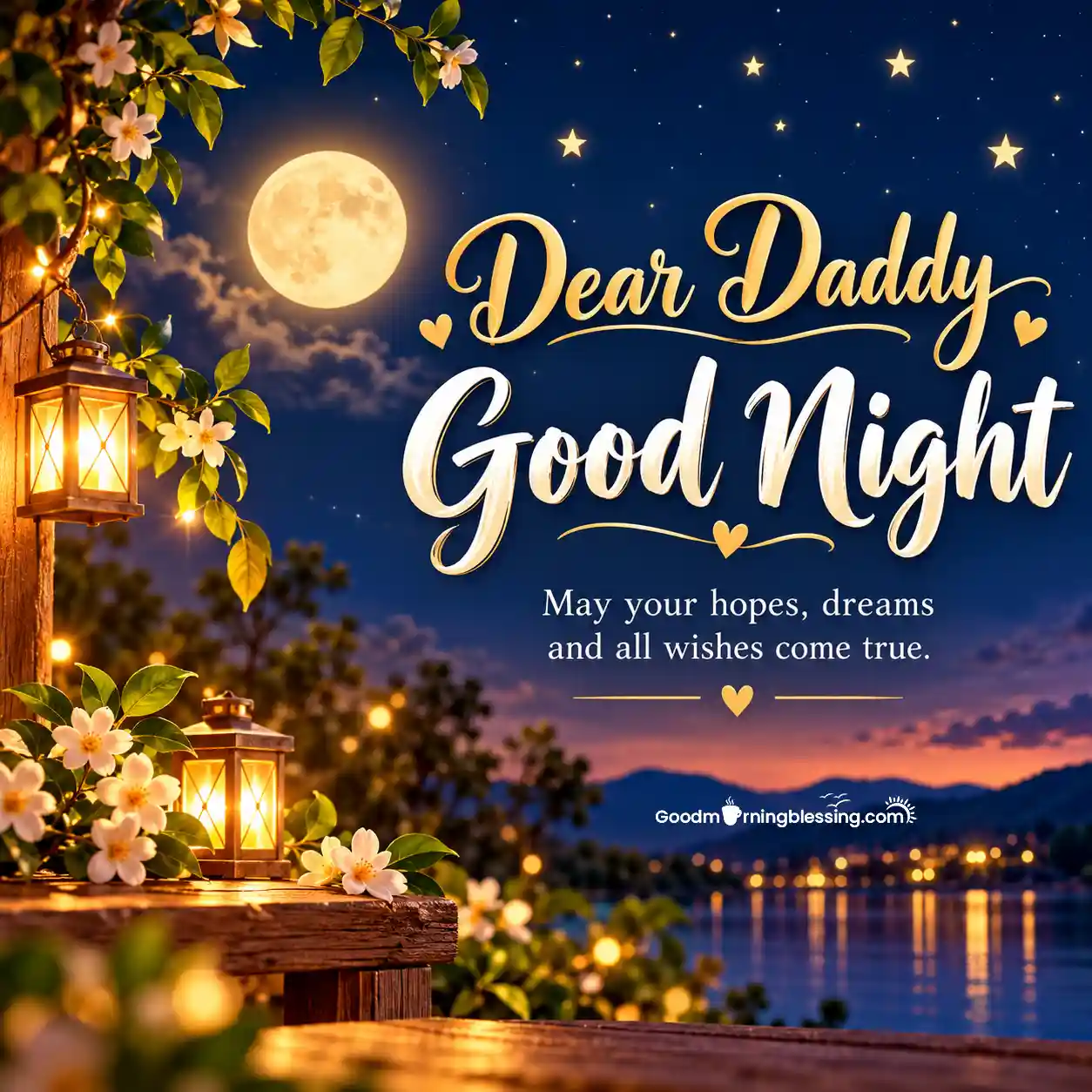 Good Night My Sweet Daddy Beautiful Picture