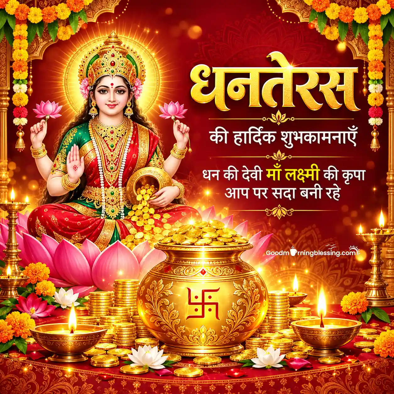 आपको और आपके परिवार को धनतेरस की हार्दिक शुभकामनाएं!